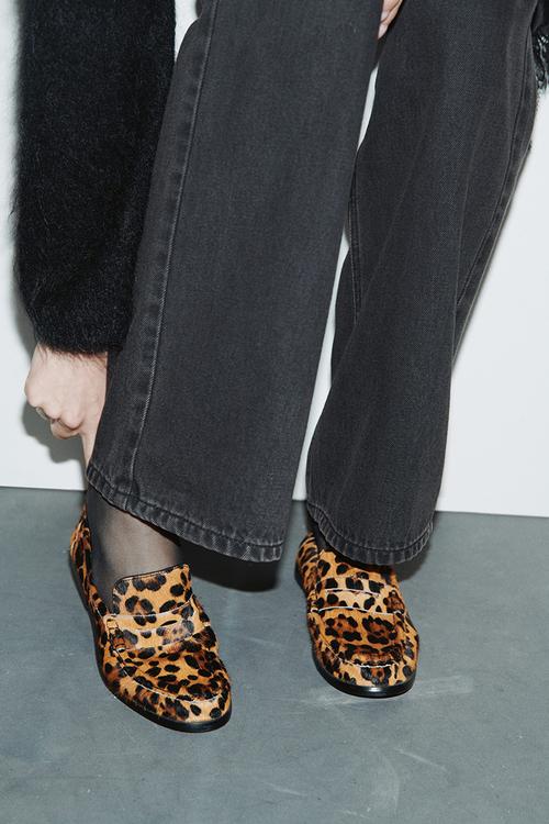 Loafers - beige/faux leopard