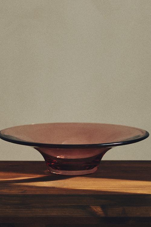 Large glass bowl - pink