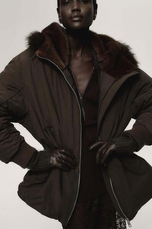 Padded jacket - dark brown