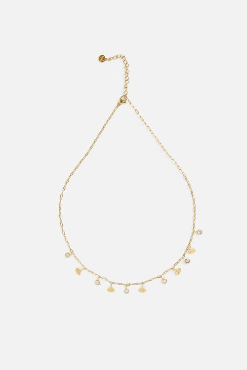 Trendy designer necklace  - gold