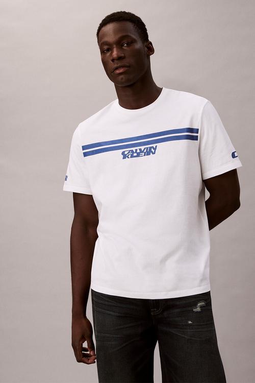 Short Sleeve 20S 5Am Ck Racer Stripe Graphic Tee - Brilliant White