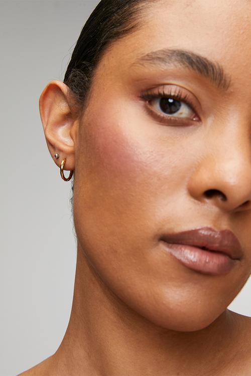 Elegant twist hoop earrings  - gold