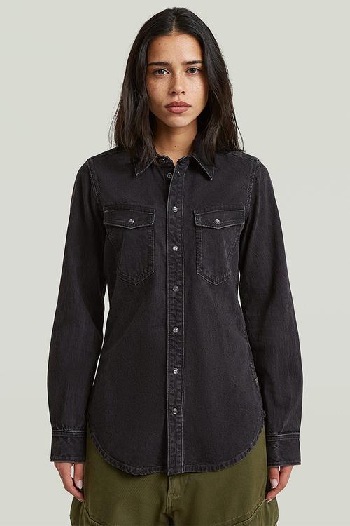 Slim Western shirt l\s wmn - worn in nighttime sky