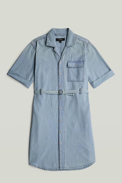 Belted shirt dress s\s wmn - vintage mirage