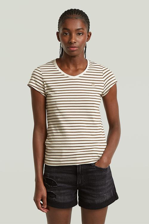 Stripe eyben slim v t 2.0 wmn - whitebait/teak stripe