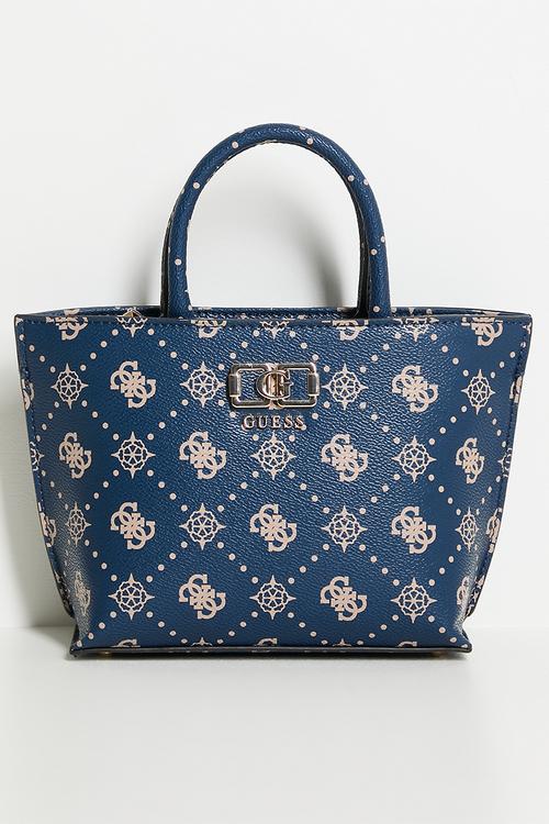 Emelie Logo Mini Tote Bag-Navy Logo