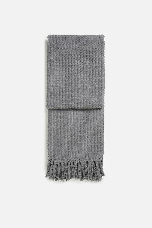 Wisp Cotton Throw Grey