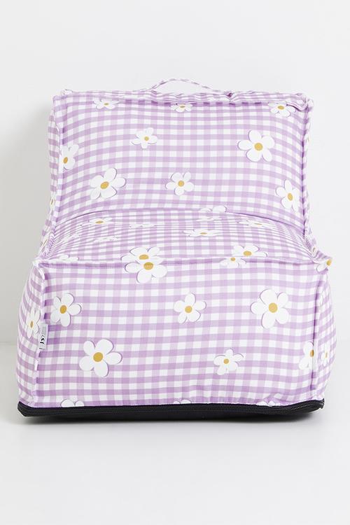 Poppy Kids Beanbag - Check Flower