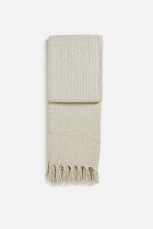 Wisp Cotton Throw - Stone