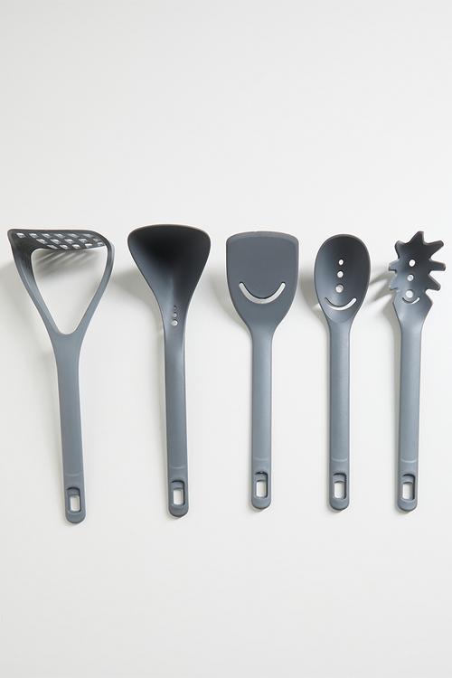 Masher kitchen utensil set of 5 - Grey