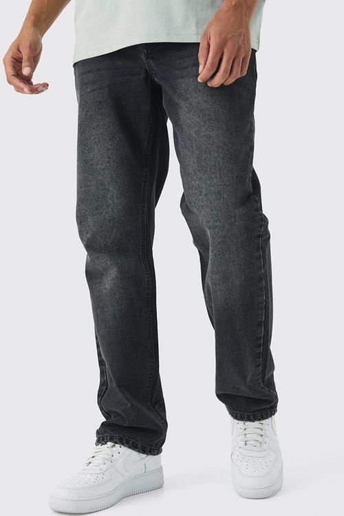 Relaxed Rigid Jean In Washed Black - Washed Black