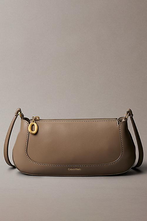 Hardware zip crossbody- desert taupe