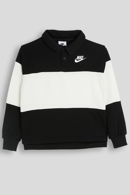 Nkn Club Ft Lbr Ls Rugby Polo - Black