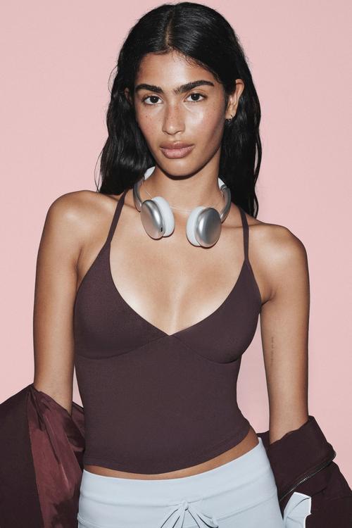 Ultra Soft Tri Crossback Cami - Italian Plum