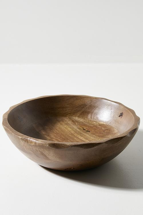 Wooden Ripple Salad Bowl - Natural