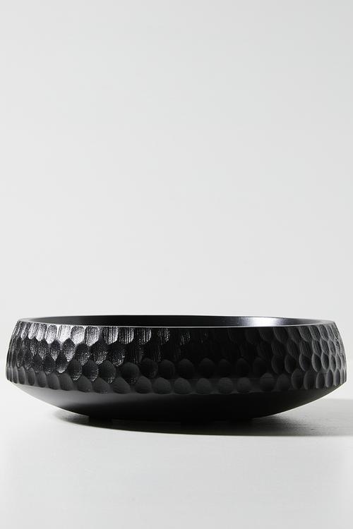 Wooden Engraved Salad Bowl - Black