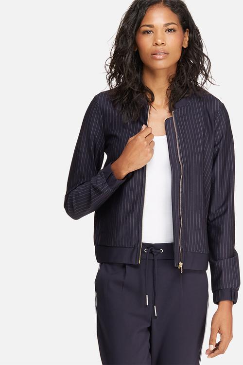 Penny stripe bomber jacket