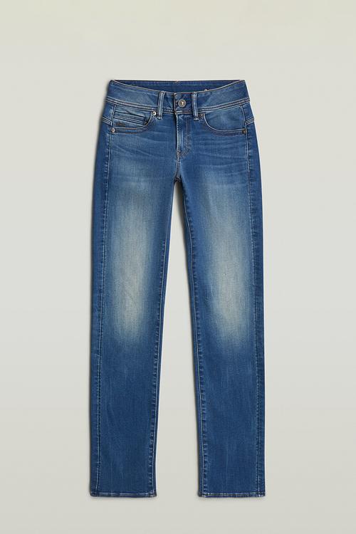 Midge Mid Straight Jeans Wmn - Medium Indigo Aged