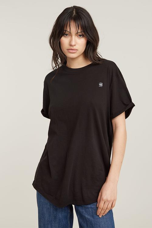 Lash Fem Loose Short Sleeve Top Woman - Dark Black