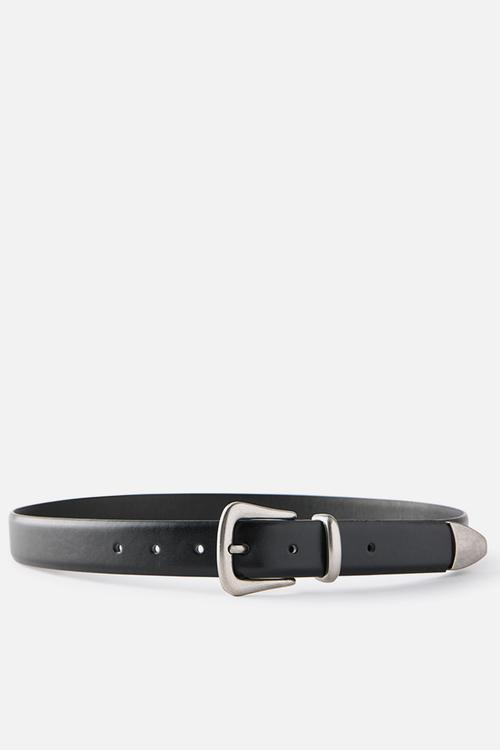 Western Belt - Black/Burnished Silver