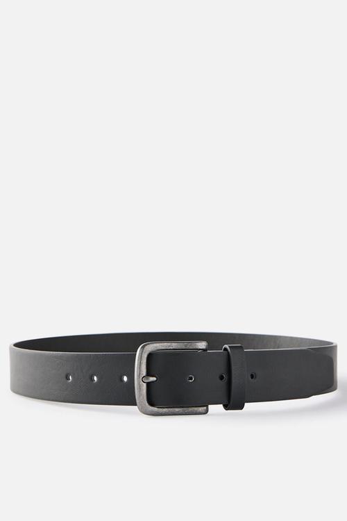 Buckle Belt - Black/Burnished Silver
