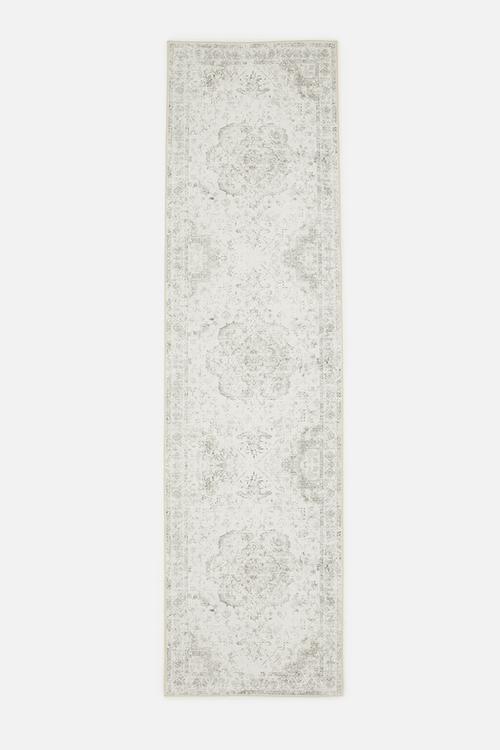 Odin Distressed Antique Runner Grey