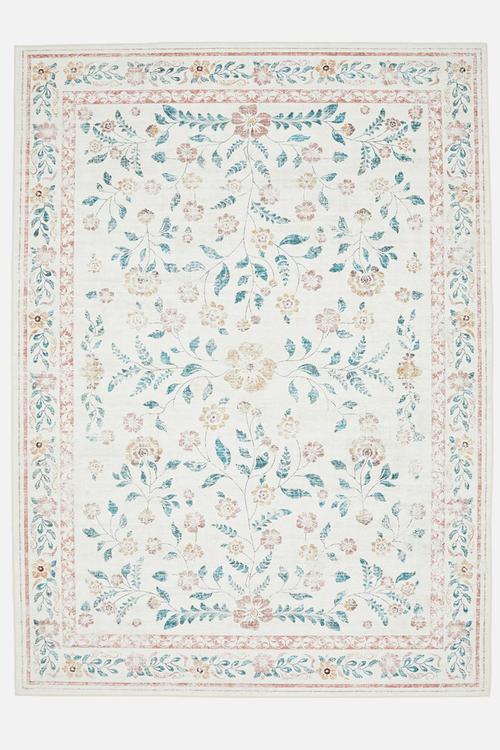 Elio Floral Rug Pink