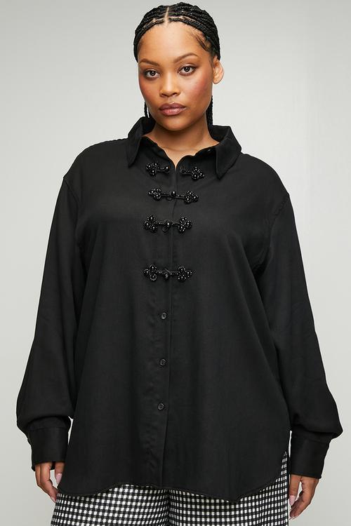 Plus Tencel Shirt - Black