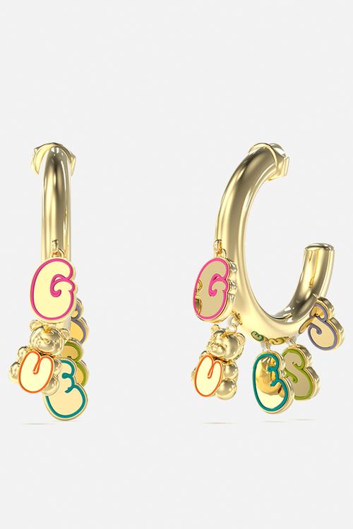Ladies Rock Candy35Mm Guess Hoops  - Gold