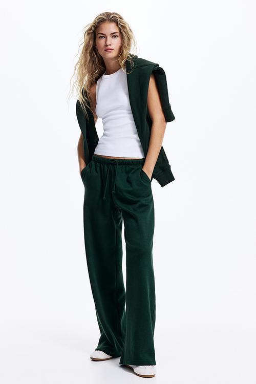 Wide joggers - dark green