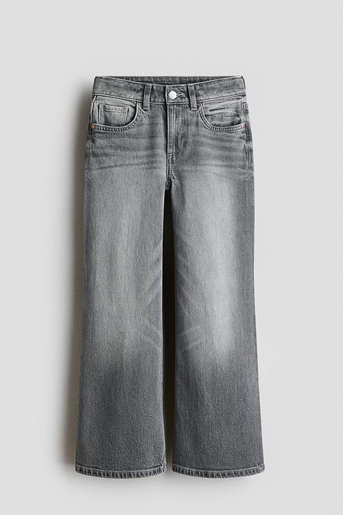 Baggy fit bootcut leg jeans - denim grey
