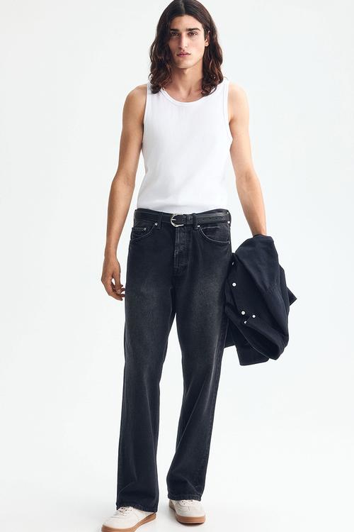 Slim fit ribbed vest top - white