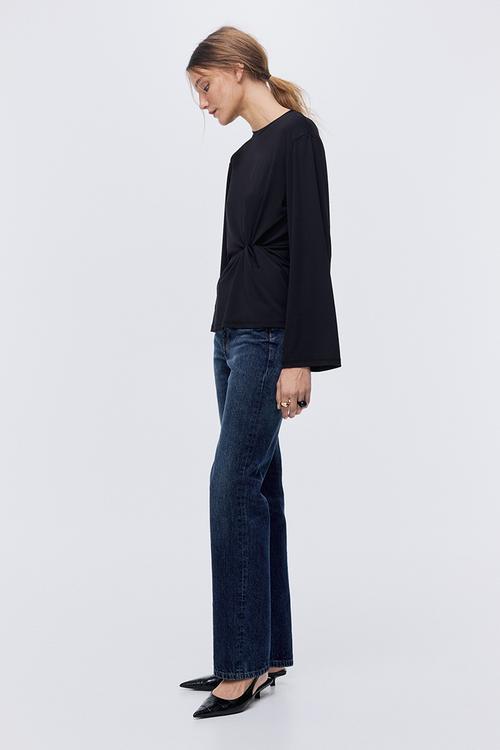 Twist-detail top - black