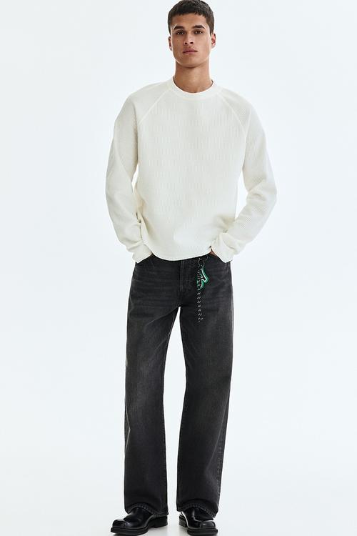 Loose jeans - denim black