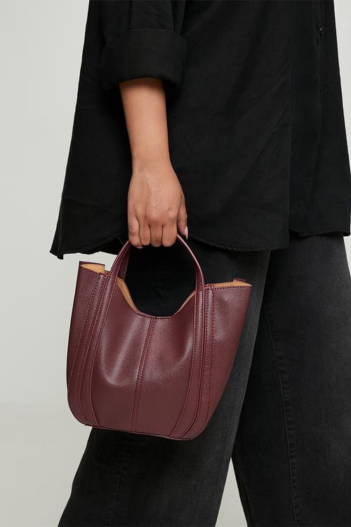 Amaris Top Handle Crossbody Bag - Burgundy