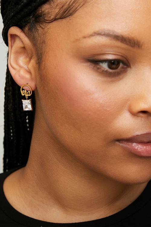 ERA Square drop earrings - Gold