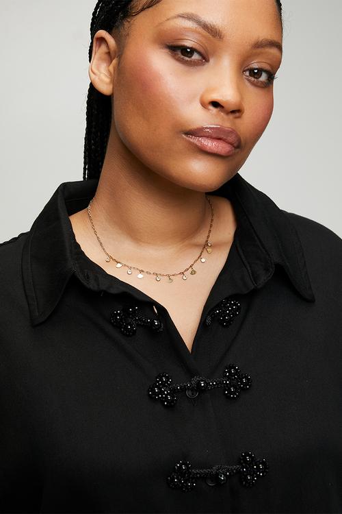 Trendy designer necklace  - gold