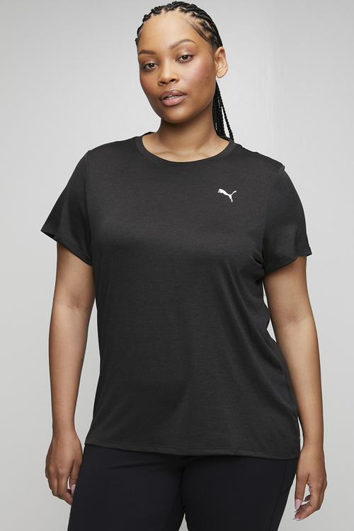 Plus w tad essential heather tee - puma black heather