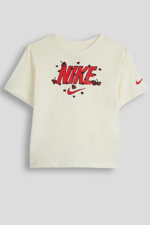 Nkg Cherry Nike Boxy Tee - Soft Pearl