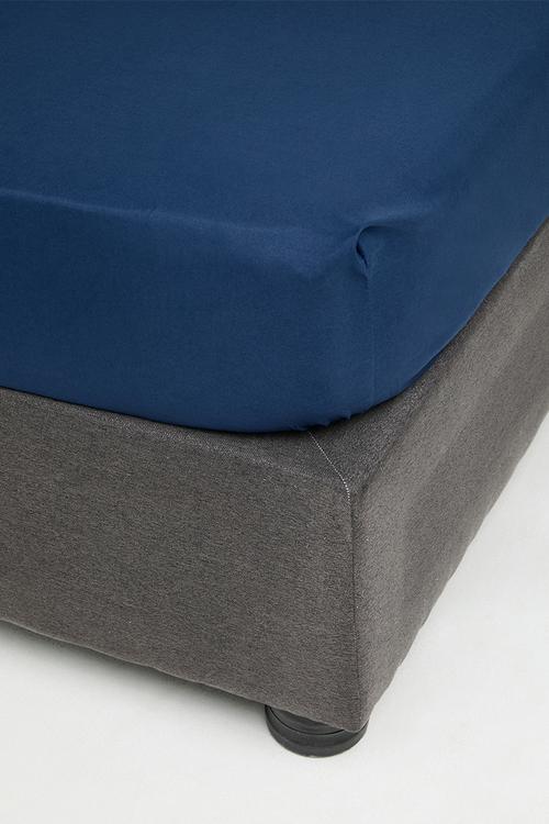 Recycled microfibre fitted sheet - Navy Peony