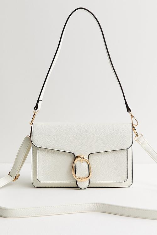 Alice Buckle Shoulder - White