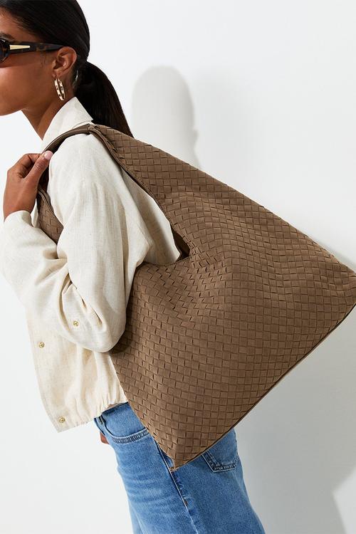 Suky Suedette Weave Hobo - Camel