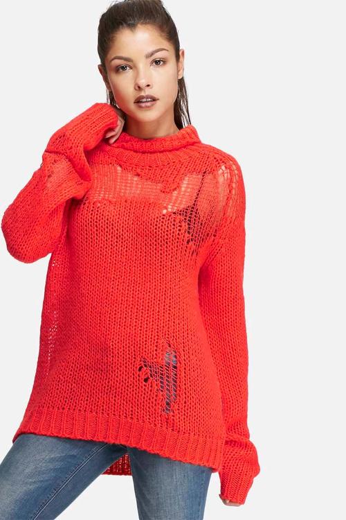 Distressed knit