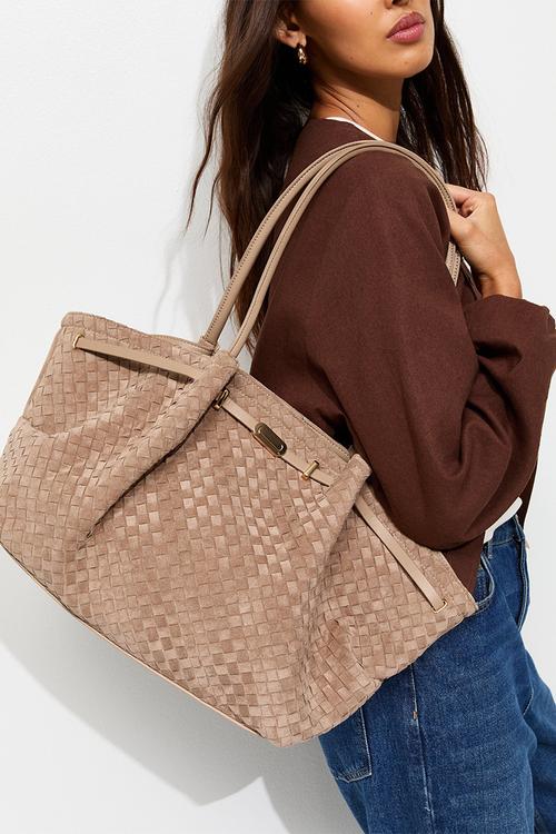 Soft Winged Slouch Tote - Mink