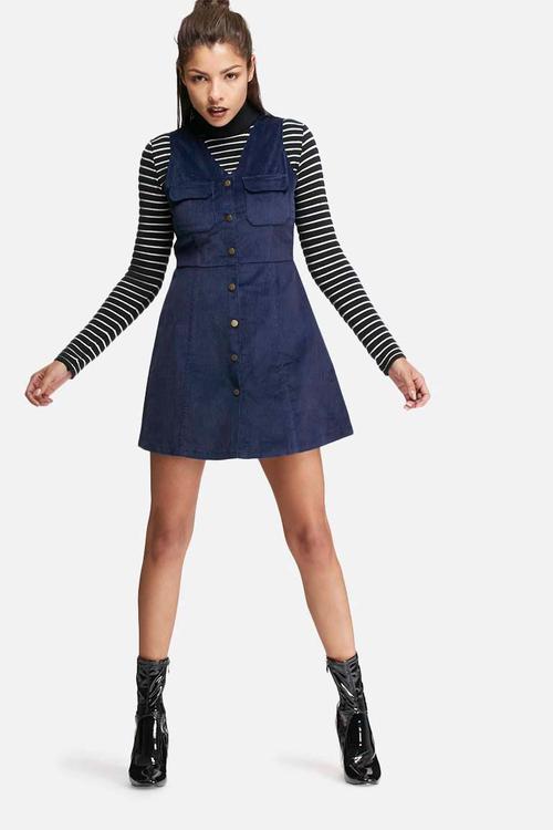 Corduroy button down dress