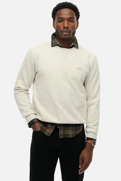Essential Logo Crew Sweatshirt - Straw Grey Marl