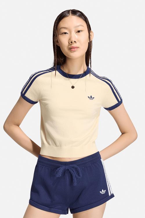Knit Tee - Warm Vanilla/Night Indigo