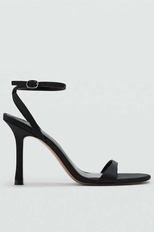 Clark open toe ankle strap - black
