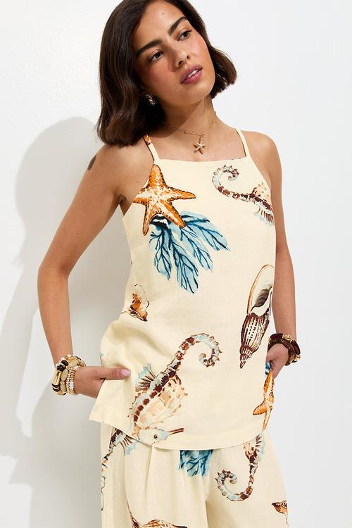 St soph seahorse longline cami - cream