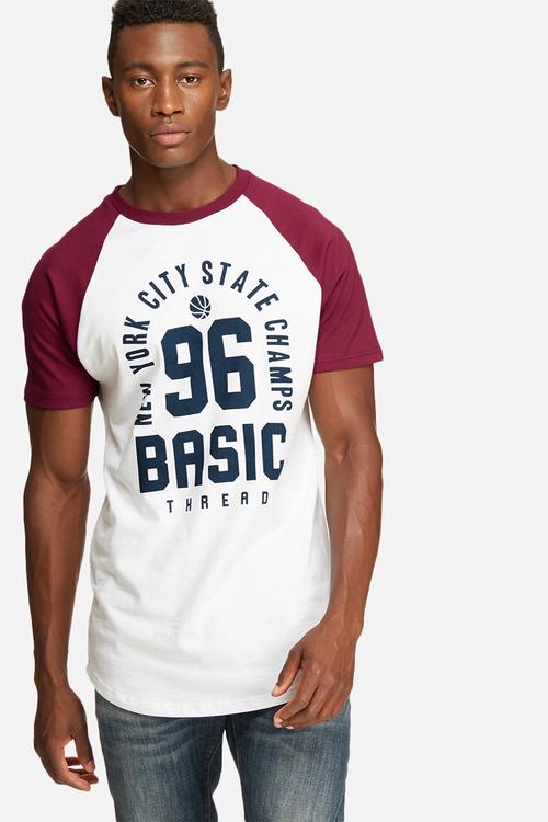 Graphic slim raglan tee